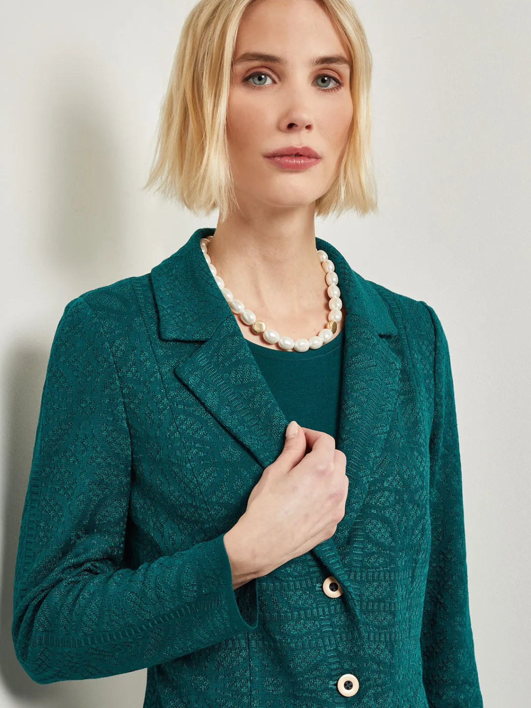 Best Tailored Fit Jacket - Detailed Jacquard Knit Jackets & Coats