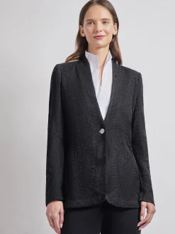 Best Tailored Fit One-Button Jacquard Knit Jacket Jackets & Coats