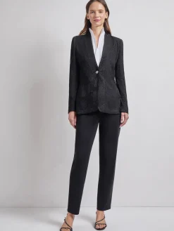 Best Tailored Fit One-Button Jacquard Knit Jacket Jackets & Coats