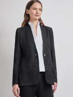 Best Tailored Fit One-Button Jacquard Knit Jacket Jackets & Coats