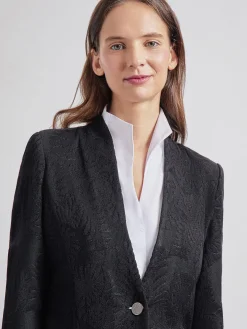 Best Tailored Fit One-Button Jacquard Knit Jacket Jackets & Coats