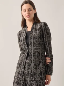 Best Tailored Fit Two-Tone Jacquard Knit Jacket Jackets & Coats
