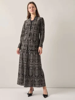 Best Tailored Fit Two-Tone Jacquard Knit Jacket Jackets & Coats