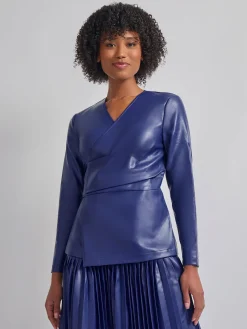 Clearance Tailored Fit Vegan Leather Tie Back Jacket Jackets & Coats