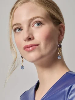 Hot Tanzanite and Light Blue Crystal Earrings Accessories|Earrings