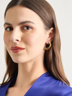 Clearance Textured Warm Swoop Earrings Accessories|Earrings