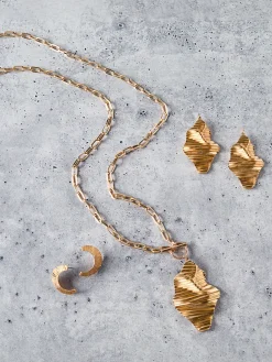 Clearance Textured Warm Swoop Earrings Accessories|Earrings