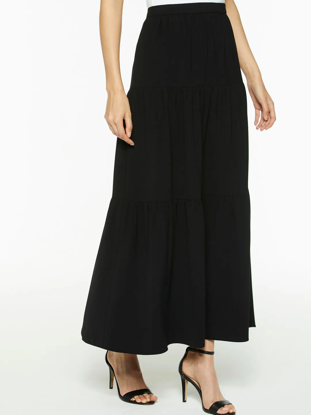 Discount Tiered Light Flounce Maxi Skirt Skirts