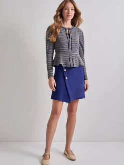 Clearance Tweed Knit Peplum Jacket Jackets & Coats