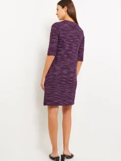 Best Tweed Knit Shift Dress with Pockets Dresses