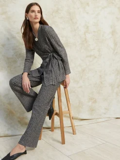 Discount Tweed Wide Leg Knit Pants Pants & Shorts