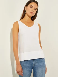 Fashion V-Neck Soft Knit Tank Top Tops & Tees|Tanks