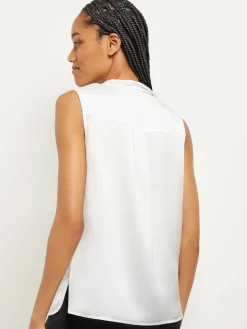 Sale Waterfall Ruffle Crepe de Chine Blouse Blouses & Shirts|Tops & Tees